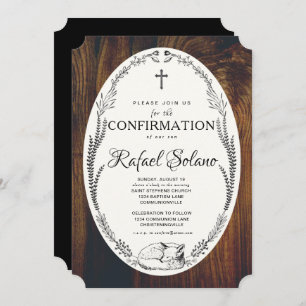 Invitation de confirmation Fox et Laurel