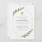 Invitation de confirmation géométrique Rustique (Devant)