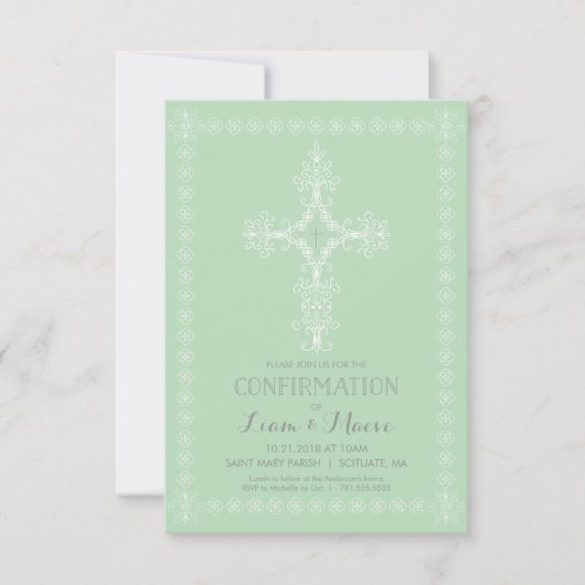 Invitation de confirmation, Invitation de garçon o (Devant)