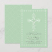 Invitation de confirmation, Invitation de garçon o (Devant / Derrière)