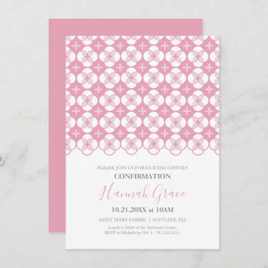 Invitation de confirmation - Invitation personnali (Devant / Derrière)