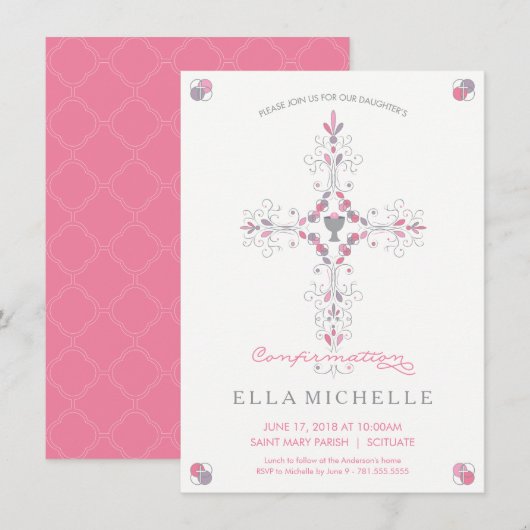 Invitation de confirmation - Invitation personnali (Devant / Derrière)