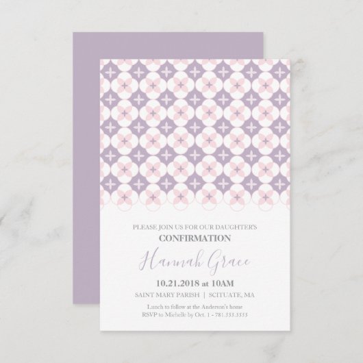 Invitation de confirmation - Invitation personnali (Devant / Derrière)