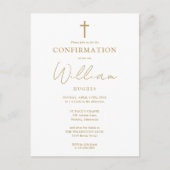 Invitation de confirmation minimaliste moderne en  (Devant)