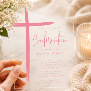 Invitation de confirmation moderne pour filles à l