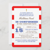 Invitation de confirmation Nautique Rouge (Devant)