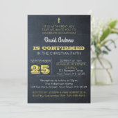Invitation de confirmation or Chalkboard (Debout devant)