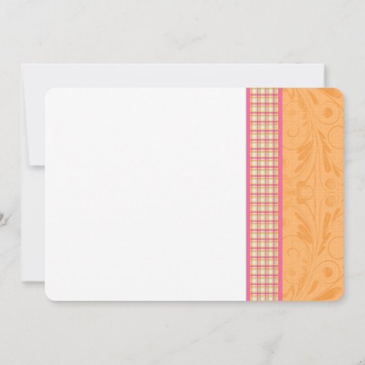 Invitation de confirmation Pink Gerber Orange Plai (Dos)