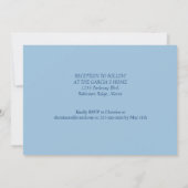 Invitation de confirmation Rayons Bleus (Dos)