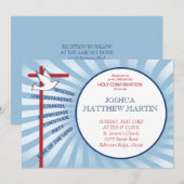 Invitation de confirmation Rayons Bleus (Devant / Derrière)