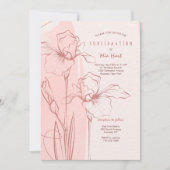 Invitation de confirmation rose (Devant)