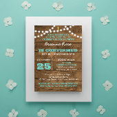 Invitation de confirmation Turquoise des feux de b