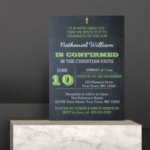 Invitation de confirmation verte du tableau de bor