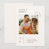 Invitation de conservation de date de mariage à co (Devant / Derrière)