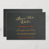 Invitation de conservation de tableau noir de Noël (Devant / Derrière)