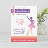 Invitation de considérant de ballet, fille pourpre (Debout devant)