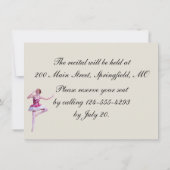 Invitation de considérant de danse, ballerine, (Dos)