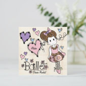 Invitation de considérant de danse de ballet (Debout devant)