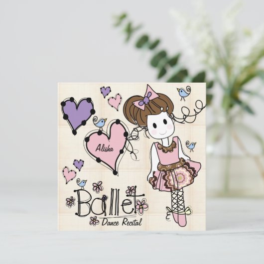 Invitation de considérant de danse de ballet (Debout devant)