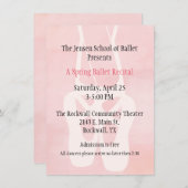 Invitation de considérant de danse d'école de (Devant / Derrière)