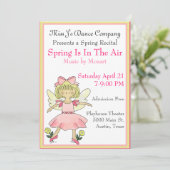 Invitation de considérant de la danse de la fille (Debout devant)