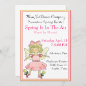 Invitation de considérant de la danse de la fille (Devant / Derrière)