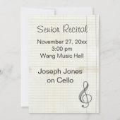 invitation de considérant de musique (Dos)