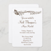 Invitation de considérant de musique de papillon (Devant / Derrière)