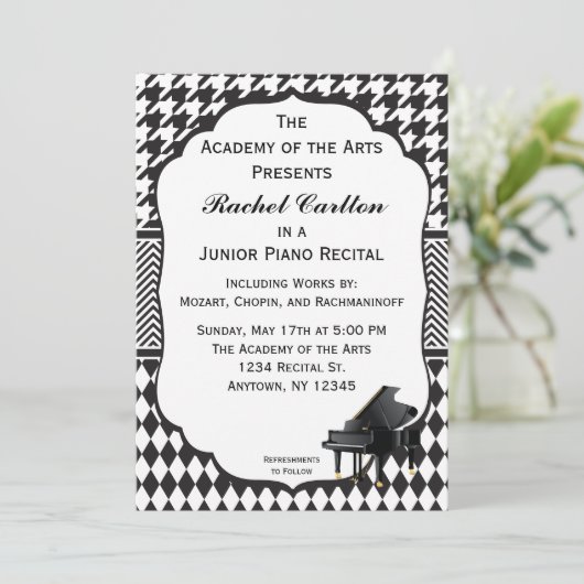 Invitation de considérant de piano (Debout devant)