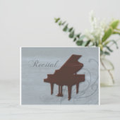 Invitation de considérant de piano dans le bleu de (Debout devant)