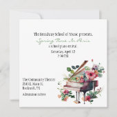 Invitation de considérant de piano personnalisé ch (Devant)