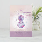 Invitation de considérant de violoncelle (Debout devant)