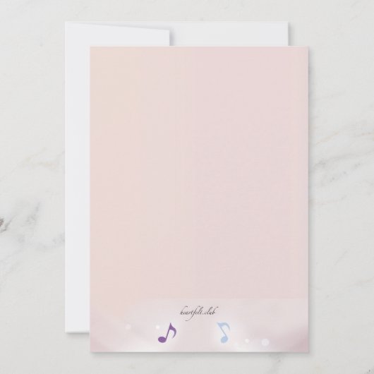 Invitation de considérant de violoncelle (Dos)