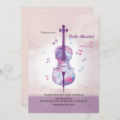 Invitation de considérant de violoncelle (Devant / Derrière)