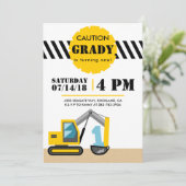 Invitation de construction 1er anniversaire Premie (Debout devant)