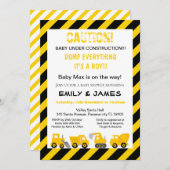 Invitation de construction, Baby Shower, Anniversa (Devant / Derrière)