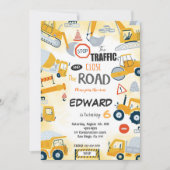 Invitation de construction du 6e anniversaire (Devant)