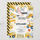 Invitation de construction du 6e anniversaire (Devant / Derrière)