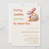 Invitation de cookie de lapin de Pâques | Fête de (Devant)