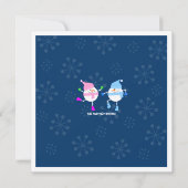 Invitation de Cookie Swap de Holiday Snowmen (Dos)