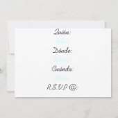 Invitation de cookies de mariage mexicains (Dos)