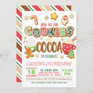 Invitation de cookies et de cacao
