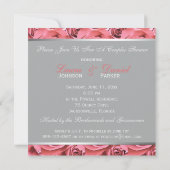Invitation de corail de douche de couples de rose (Dos)