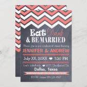 Invitation de corail de répétition de Chevron (Devant / Derrière)