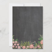 Invitation de Coral Floral Chalk (Dos)