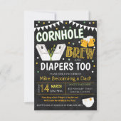 Invitation de Cornhole et de Beer Baby shower (Devant)
