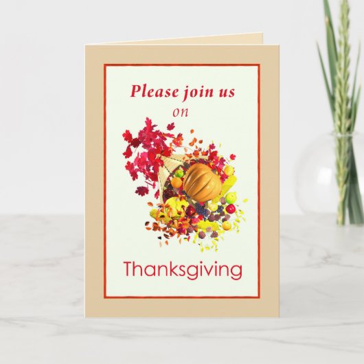 Invitation de Cornucopia Thanksgiving (Devant)