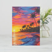 Invitation de coucher de soleil tropical (Debout devant)