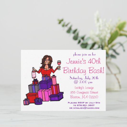 Invitation de coup d'anniversaire (Debout devant)