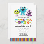 Invitation de coup de monstre (Devant / Derrière)